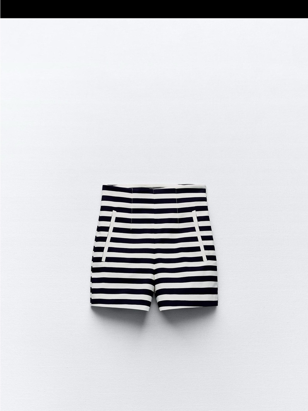 Zara Black and White Striped Women's Shorts
